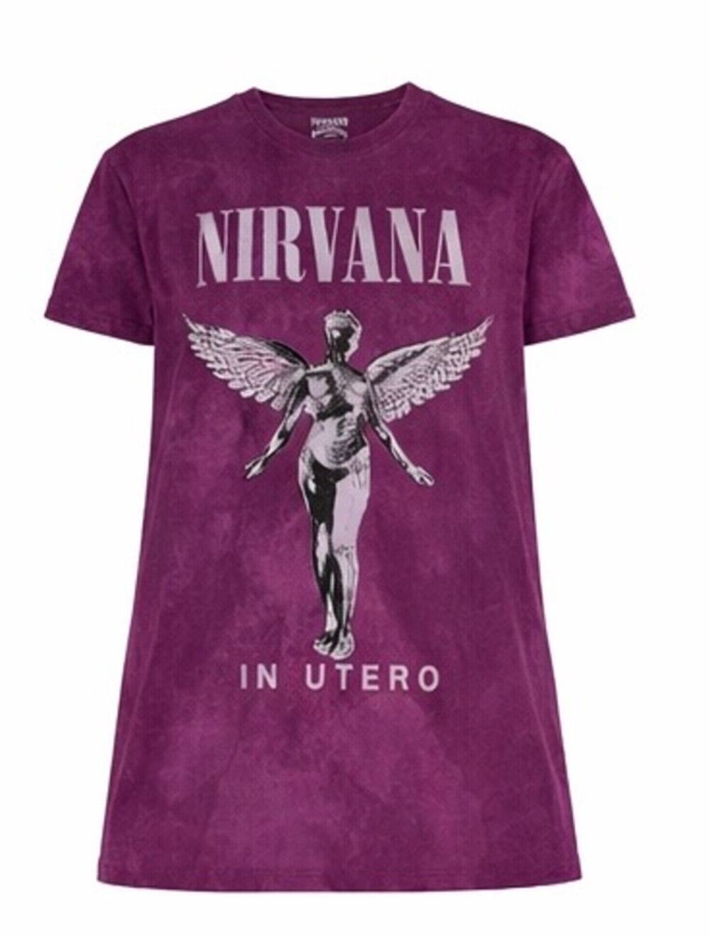 Nirvana In Utero Purple Graphic T-Shirt Size Small